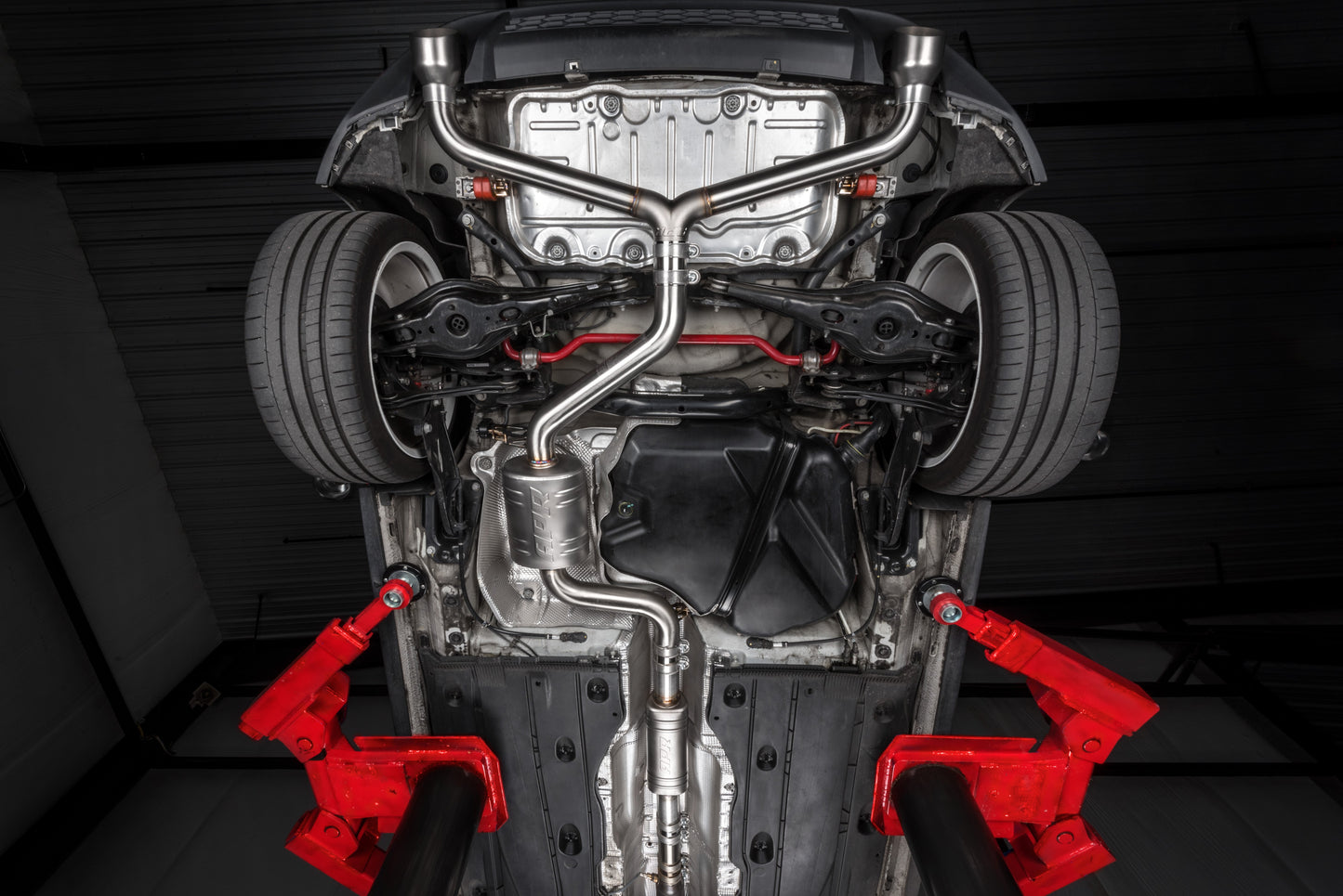 APR Catback Exhaust System Front Muffler - GTI/TRC (MK7/MK7.5)