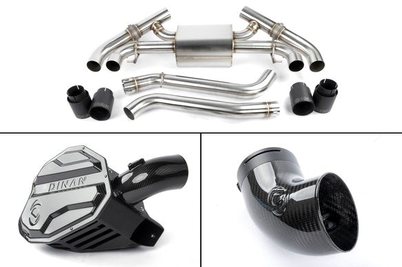 Dinan G42 M240i Foundation Package (F) Carbon Intake / Black Exhaust / Turbo Inlet