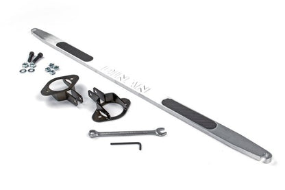 Dinan Shock Tower Brace - 1992-1999 BMW 318i/323i/325i/328i/M3 Rear - Brushed Aluminum w/ Carbon Inlays - E36