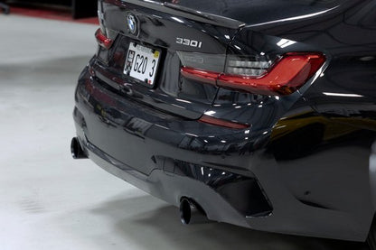 Dinan Valved Axle-Back Exhaust - 2019-2024 BMW 330i/430i Stainless Steel - Polished Tips - G20/G22