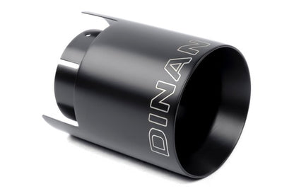 Dinan Double-Walled 4.5" Clamp-On Exhaust Tip (Black Ceramic) Black - 4.5" Outlet, 3.25" Inlet