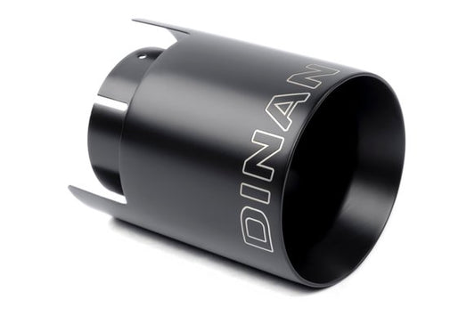 Dinan Double-Walled 4.5" Clamp-On Exhaust Tip (Black Ceramic) Black - 4.5" Outlet, 3.25" Inlet
