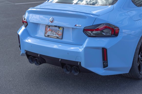 Dinan Valved Axle-Back Exhaust - 2023-2025 BMW M2 Stainless Steel - Black Tips - G87