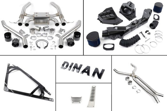 Dinan G8x M3/M4 Experience Package (E) Gloss Intake / Gloss Brace / Black Exhaust / X-Pipe / ZF8 Pedal Pads