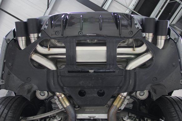 Dinan Free Flow Axle-Back Exhaust - 2018-2023 BMW M5 Stainless Steel - Polished Tips - F90