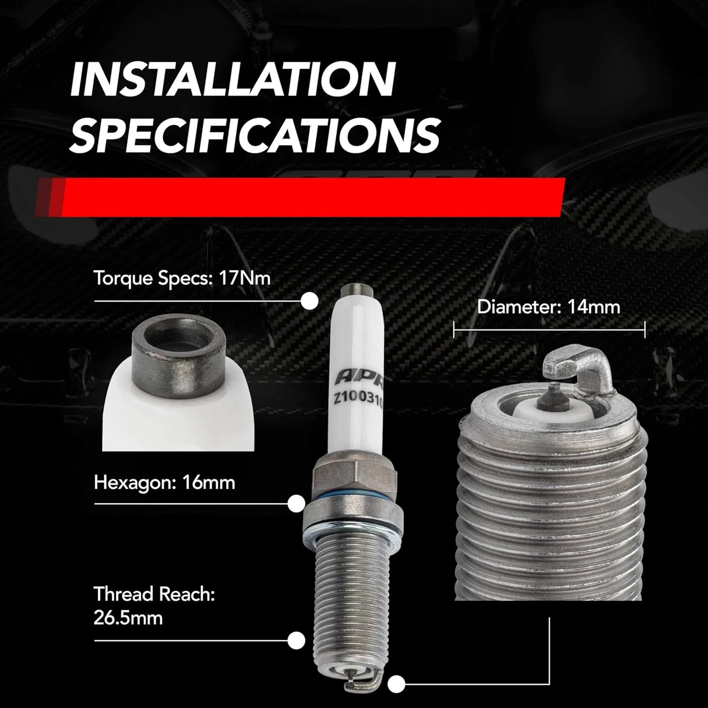 APR Ignition Coil & Spark Plug Kit (4.0T EA824 8-cylinder engines)