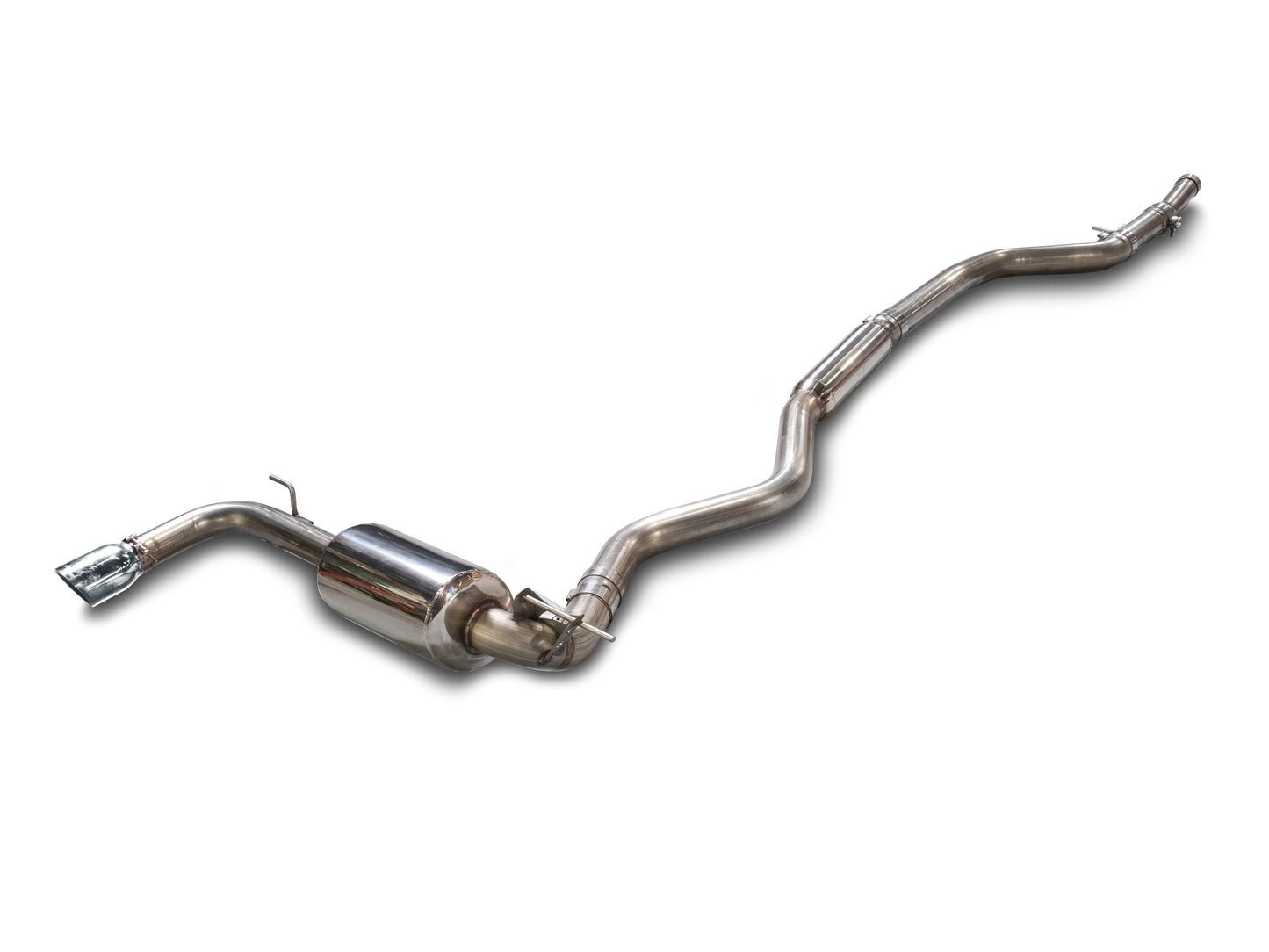 AWE Tuning BMW F30 320i Touring Exhaust &amp; Performance Mid Pipe - Chrome Silver Tip (102mm)