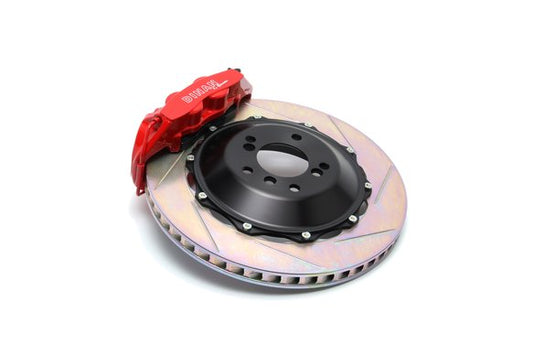 Dinan by Brembo Rear Brake Set - 2001-2006 BMW 3-Series Rear - Red Calipers - Slotted - E46