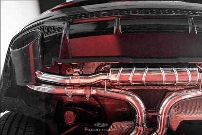 Audi RSQ8 - Valved Exhaust + MidSilencer Spare - OEM Tips (OE Actuators)
