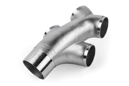 APR Cast Stainless Steel Double Y Splitter - 76mm (3") to Quad 63.5mm (2.5")