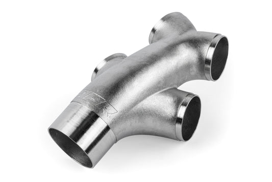 APR Cast Stainless Steel Double Y Splitter - 76mm (3") to Quad 63.5mm (2.5")