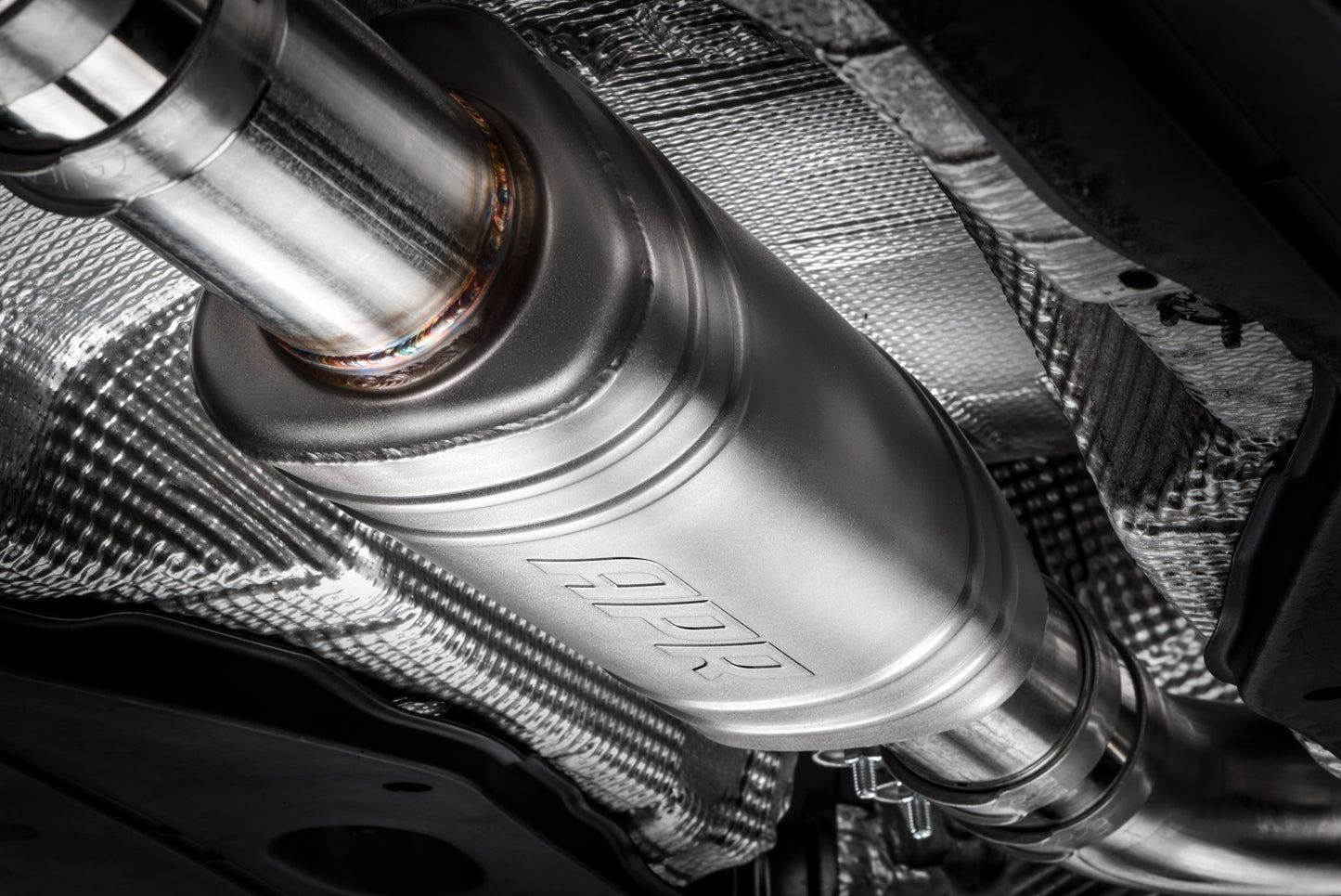 APR Catback Exhaust System Front Muffler - GTI/TRC (MK7/MK7.5)