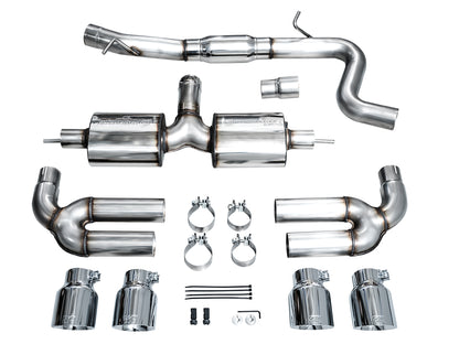AWE 22-24 Audi 8Y S3 Touring Edition Exhaust - Chrome Silver Tips
