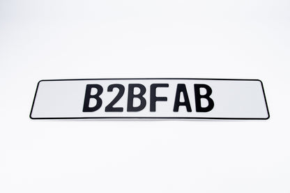 B2BFAB European License Plate
