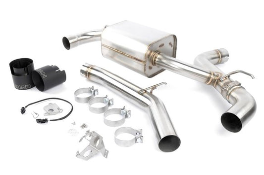 Dinan Valved Axle-Back Exhaust - 2021-2024 Toyota GR Supra 2.0 Stainless Steel - Black Tips - A90