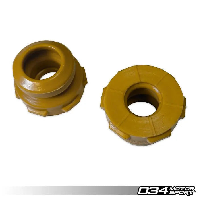 HS Tuning 034Motorsport Density Line 38mm polyurethane front bump stops for lowered vehicle suspension performance