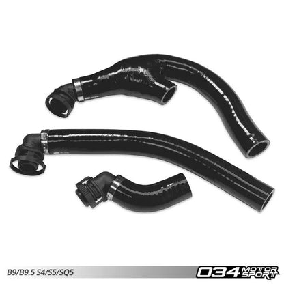HS Tuning 034Motorsport black reinforced silicone PCV breather hose kit for Audi B9 and C8 2.9T engines