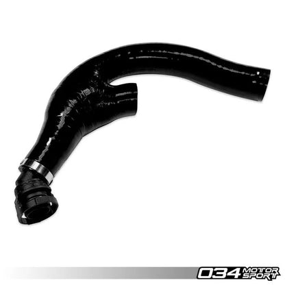 HS Tuning 034Motorsport black reinforced silicone PCV breather hose for Audi 2.9T engines with OE-style connections.