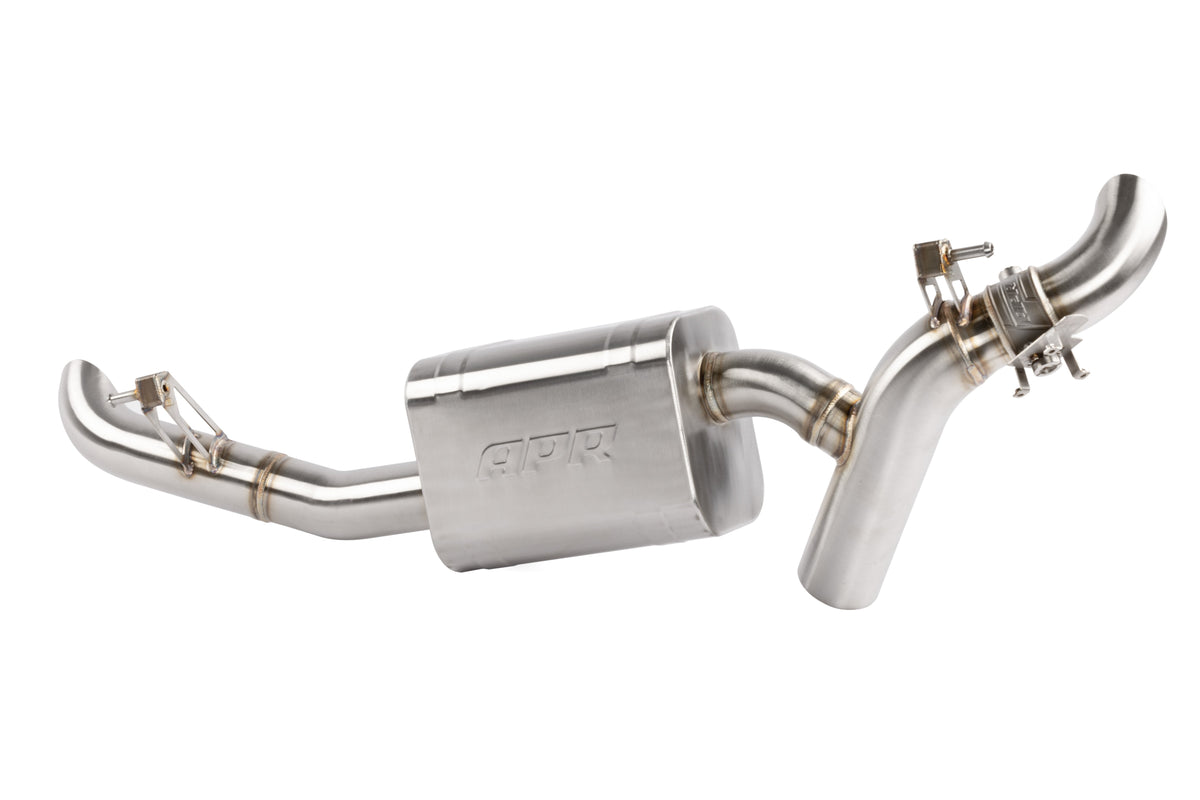 HS Tuning APR stainless steel rear catback exhaust system for Audi B9 SQ5 with integrated valve and muffler