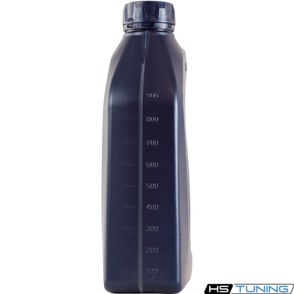 HS Tuning Genuine BMW 0W-20 full-synthetic engine oil bottle with side volume measurement markings