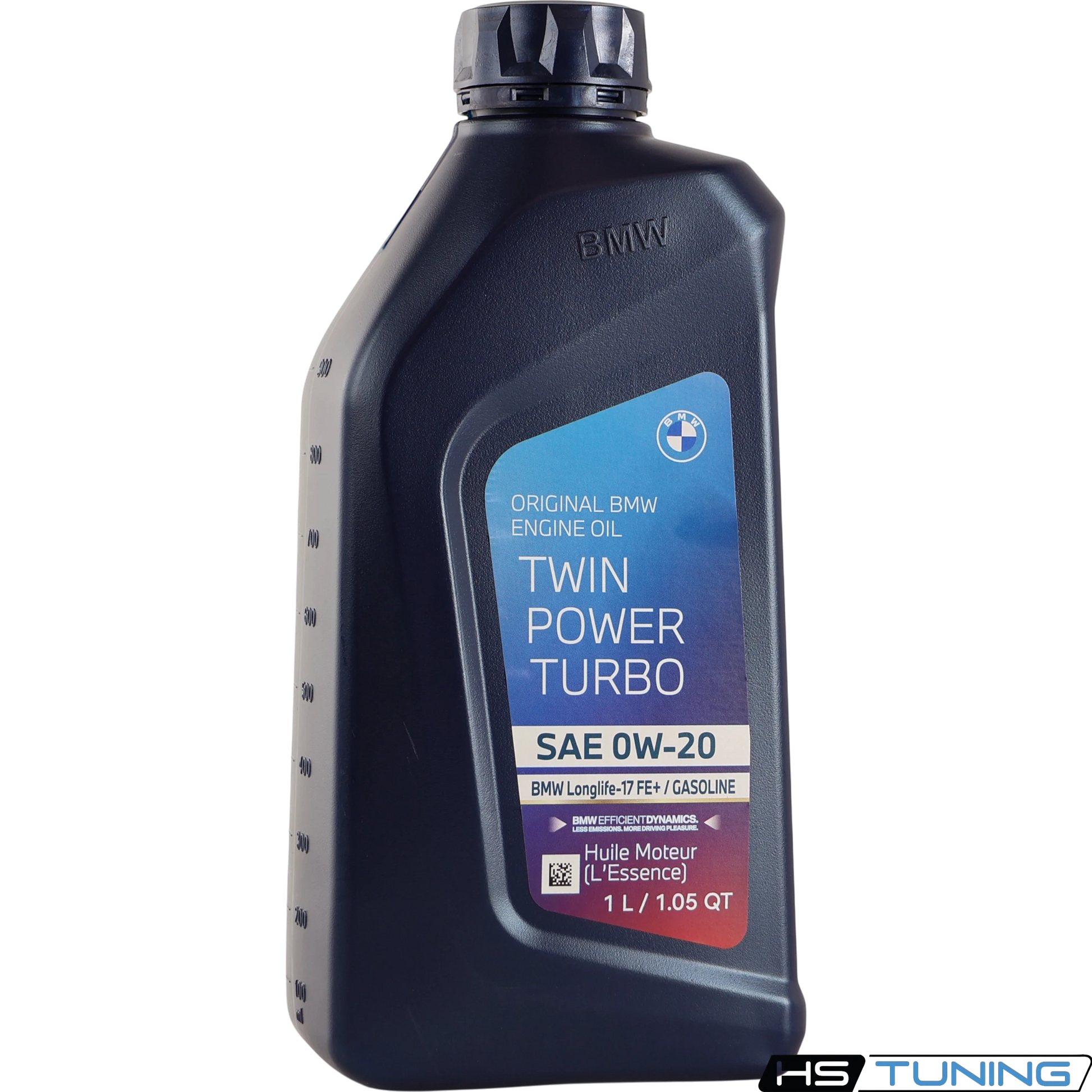 HS Tuning Genuine BMW 0W-20 TwinPower Turbo full-synthetic engine oil bottle for gasoline engines