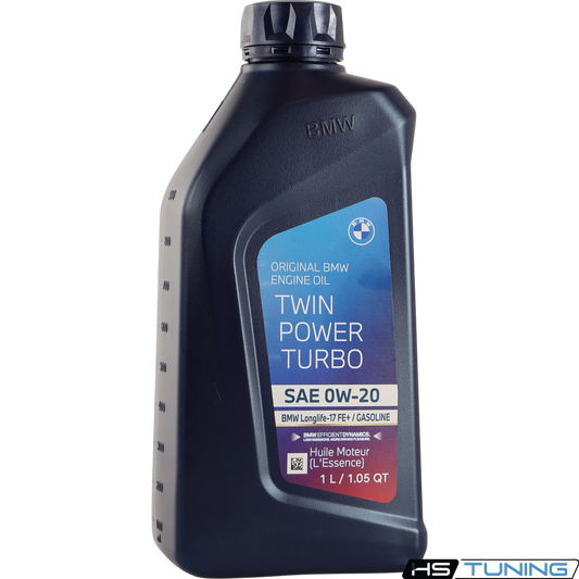 HS Tuning Genuine BMW 0W-20 TwinPower Turbo full-synthetic engine oil bottle for gasoline engines