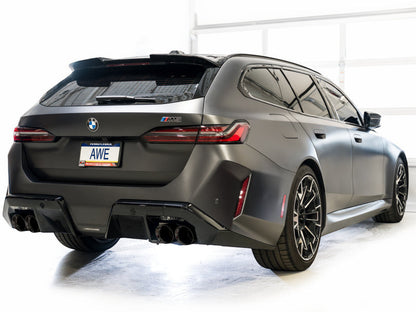 HS Tuning BMW M5 Touring featuring AWE Tuning Track Edition cat-back exhaust with aggressive diamond black tips