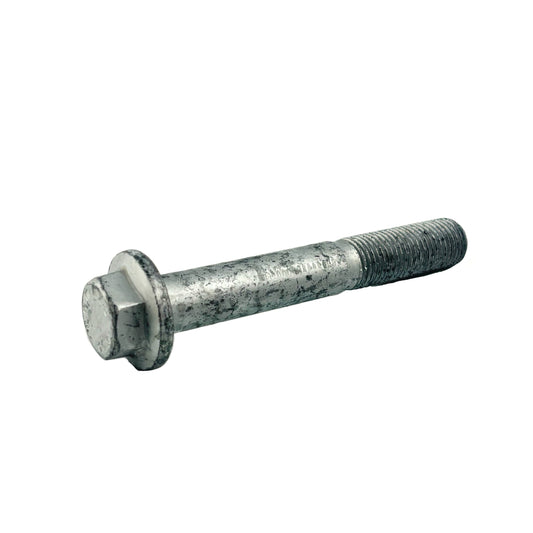 HS Tuning Genuine BMW strut mount bolt with a silver corrosion-resistant finish for suspension assembly. Genuine BMW | Strut Mount Bolt | 07-11-9-906-100