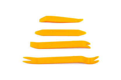HS Tuning CANchecked orange plastic trim removal tool set for automotive interior panel disassembly