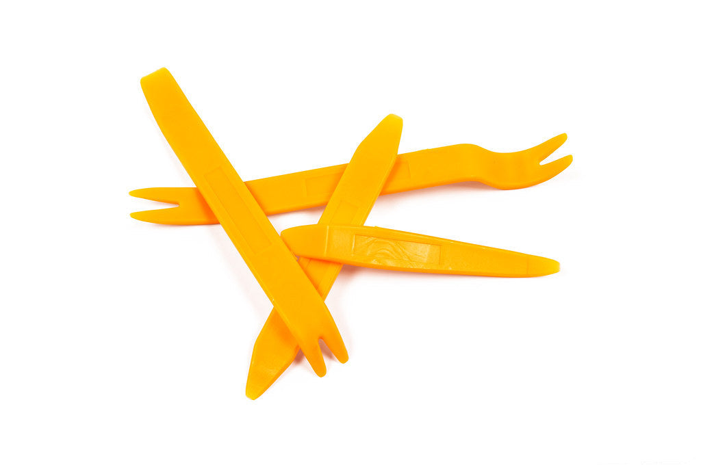 HS Tuning CANchecked orange plastic trim removal tools for safe automotive interior disassembly