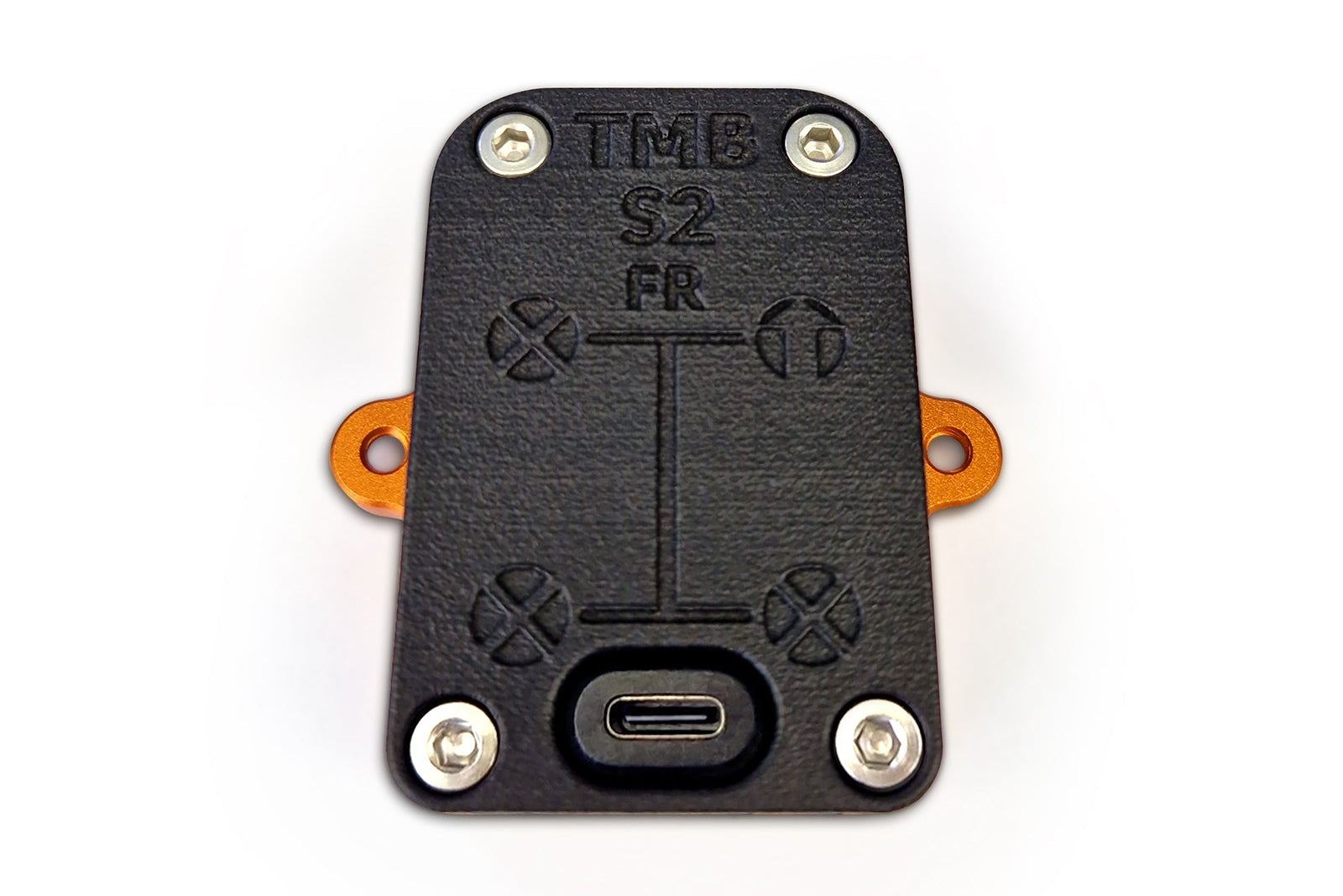 HS Tuning CANchecked TMB01 infrared tire temperature sensor with USB-C port and black aluminum housing