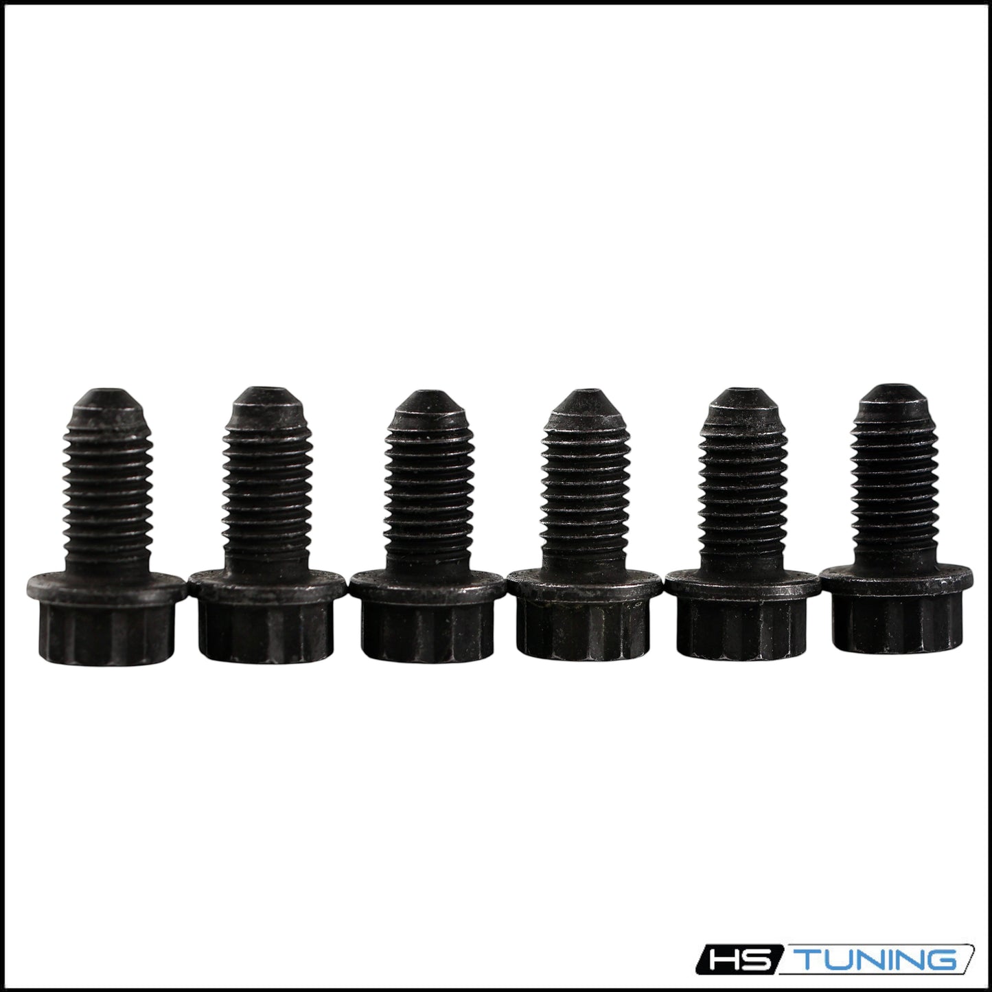 HS Tuning black metal bolts for clutch installation kit, featuring a durable threaded design for VW and Audi models.