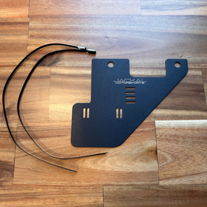 HS Tuning Jackal Motorsports black metal ethanol sensor bracket for Audi 3.0TFSI engines with included zip ties