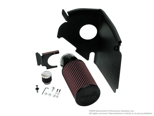 HS Tuning NEUSPEED P-FLO air intake kit with oiled cotton filter and black heat shield for VW Golf/Jetta Mk3