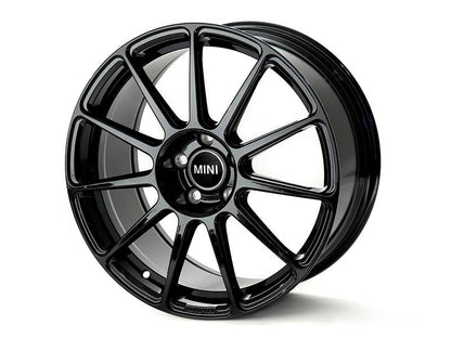 HS Tuning NM Eng. RSe11R lightweight black alloy wheel for MINI with multi-spoke design and big brake kit clearance.