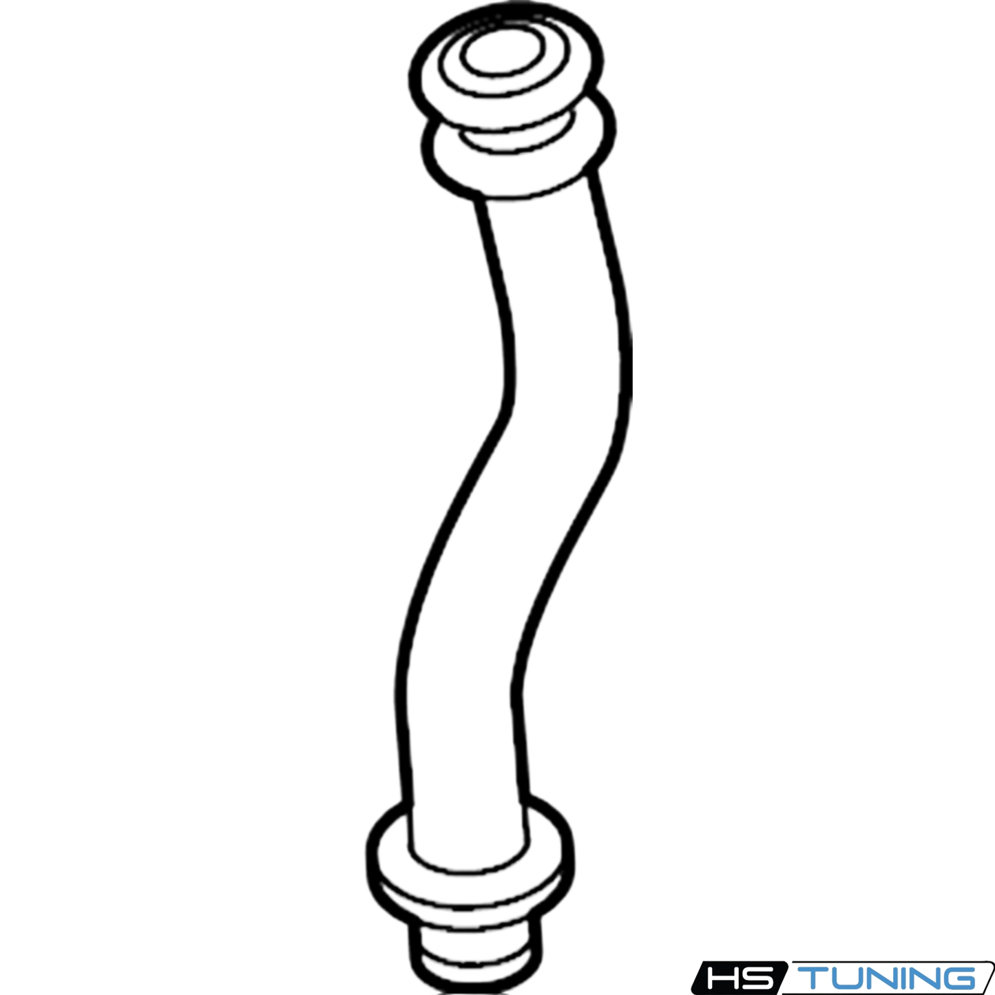 HS Tuning Genuine VW Audi turbocharger oil return line for 3.0L V6 engines