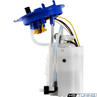 HS Tuning genuine VW Audi fuel pump assembly with blue top and white housing for reliable engine performance