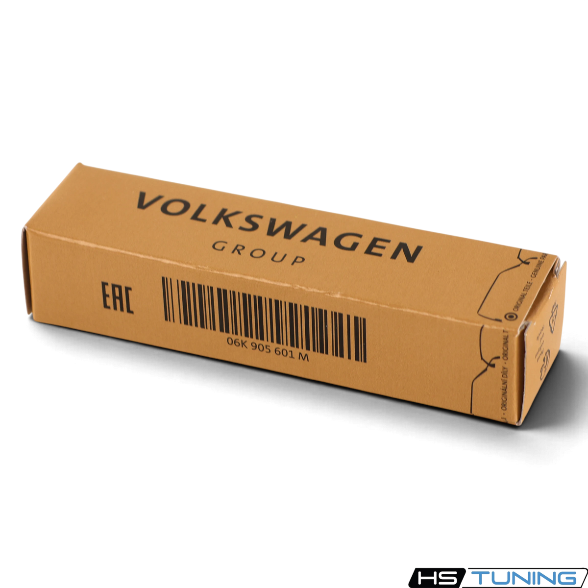 HS Tuning Genuine VW/Audi 06K-905-601-M spark plug in original brown Volkswagen Group packaging