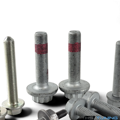 HS Tuning Genuine VW/Audi transmission hardware kit featuring steel bolts with factory-applied red thread locker