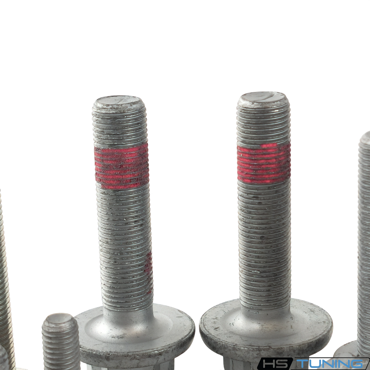 HS Tuning Genuine VW/Audi transmission hardware kit featuring steel bolts with red thread-locking compound