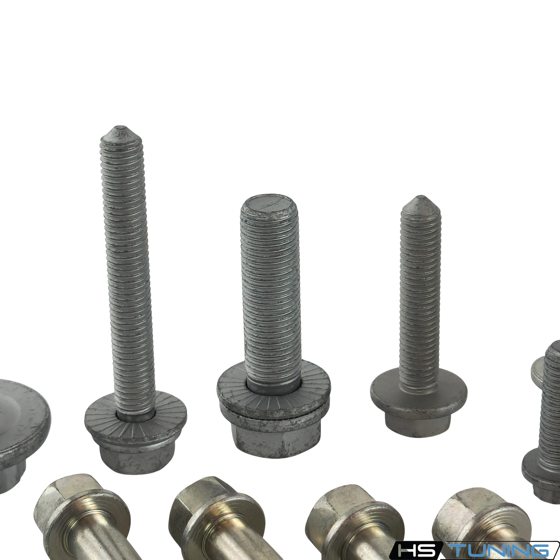 HS Tuning Genuine VW/Audi transmission hardware kit featuring various factory-original torque-to-yield bolts