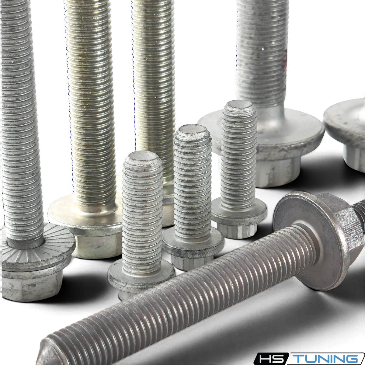 HS Tuning Genuine VW/Audi transmission hardware kit featuring various steel bolts and fasteners for MK5 and MK6 models