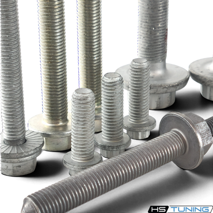 HS Tuning Genuine VW/Audi transmission hardware kit featuring various steel bolts and fasteners for MK5 and MK6 models
