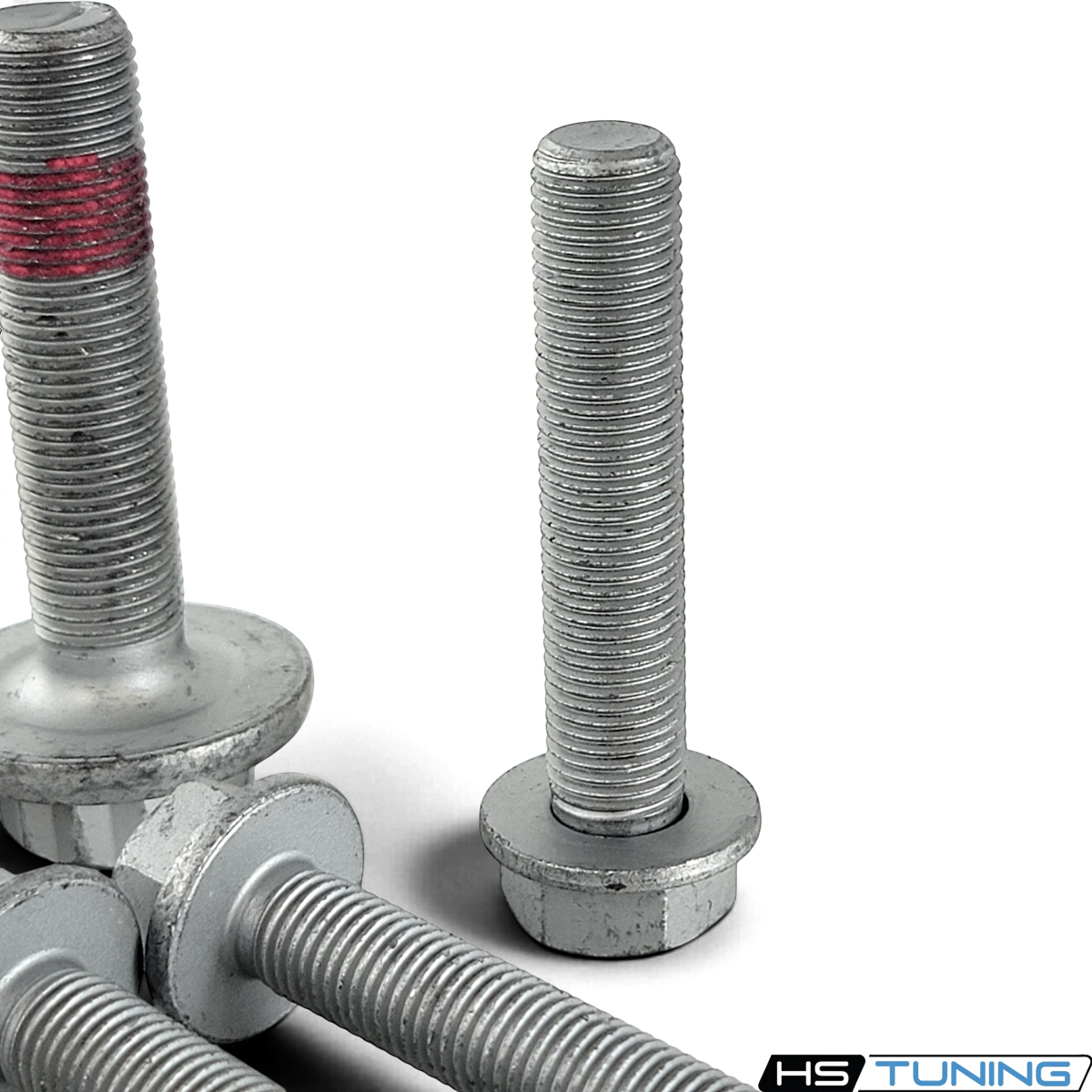 HS Tuning Genuine VW/Audi transmission hardware kit featuring silver steel bolts with pre-applied thread locker.