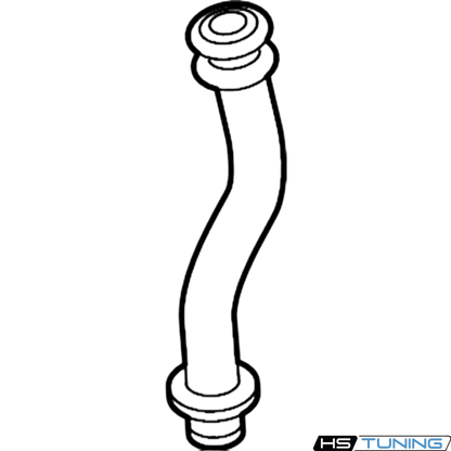 HS Tuning Genuine VW Audi turbocharger oil return line for 3.0L V6 engines, OEM replacement part 06M-145-736-F.