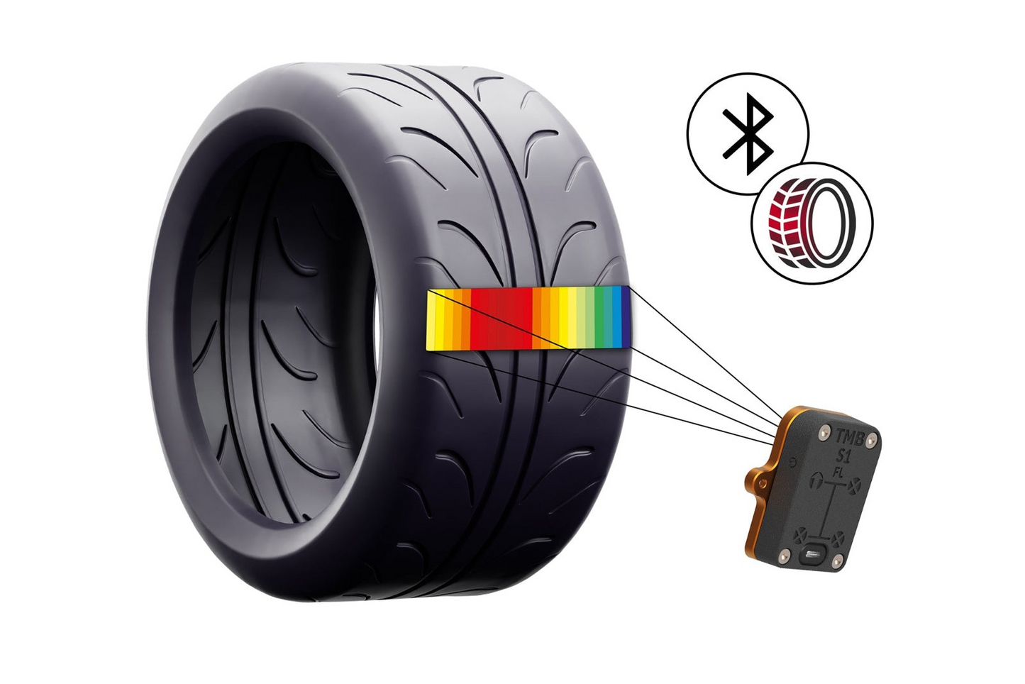 CANchecked TMB01 Tire Temperature Single Replacement Monitor - Bluetooth BLE