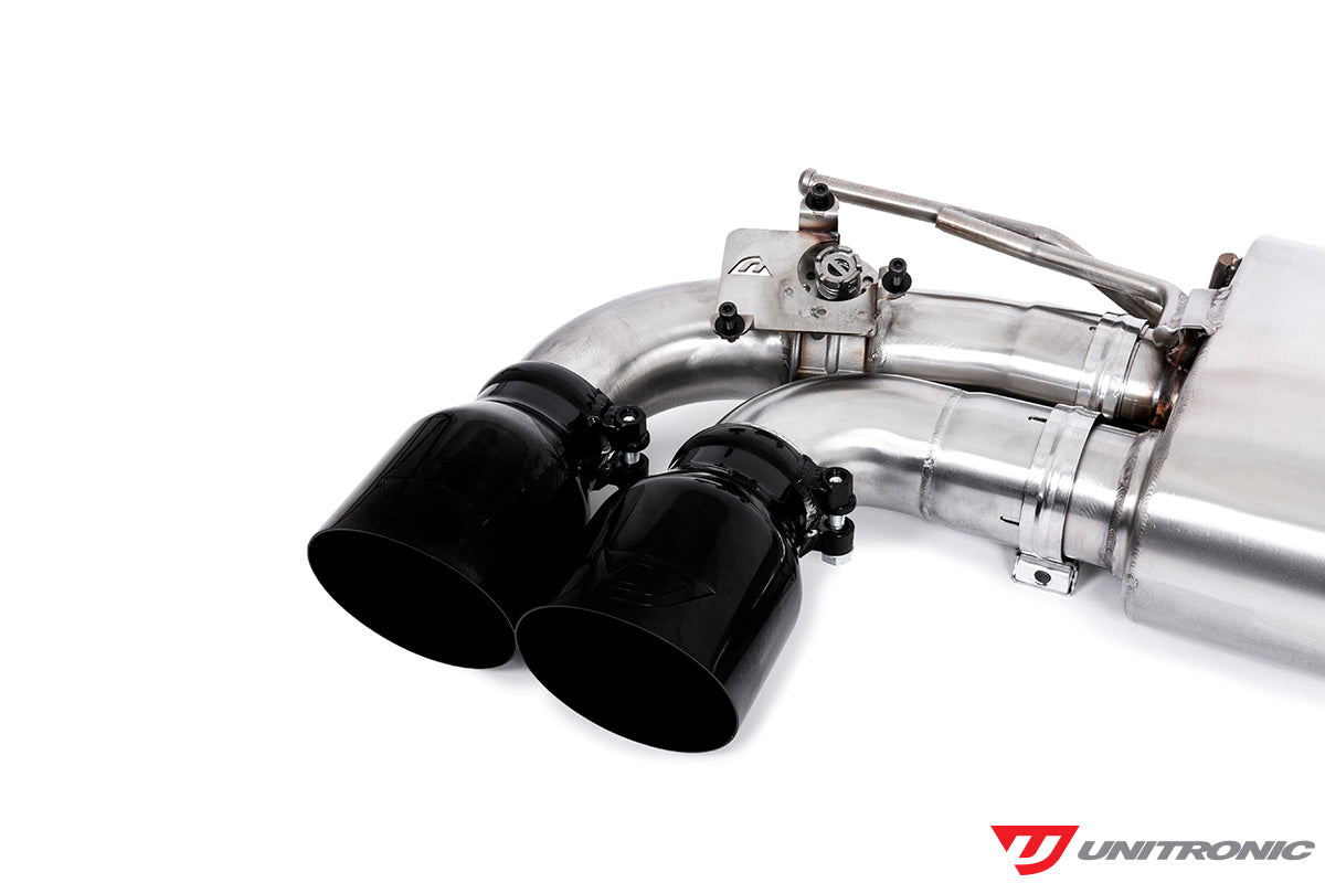 Unitronic Round Black Tips for MK7/8 Golf R and 8V/8Y S3