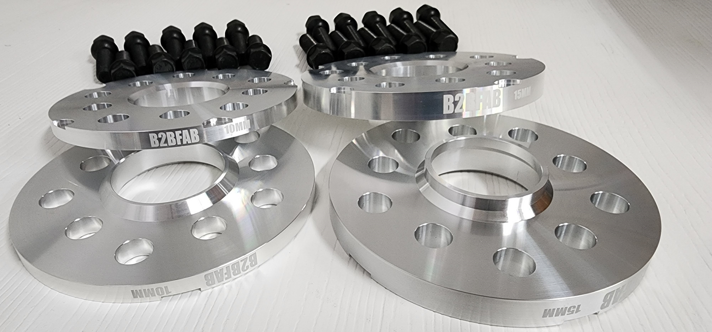 B2BFAB Mk8 GTI Flush wheel Spacer Kit With Hardware For OEM 19 wheels 10mm | 15mm