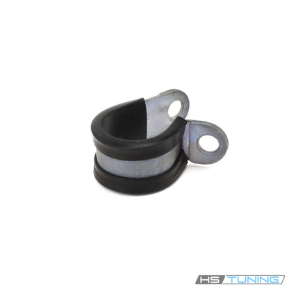 N-020-640-6 Genuine VW/Audi hose and line support clip, formed support with mounting tabs, repeated original gallery photo 4