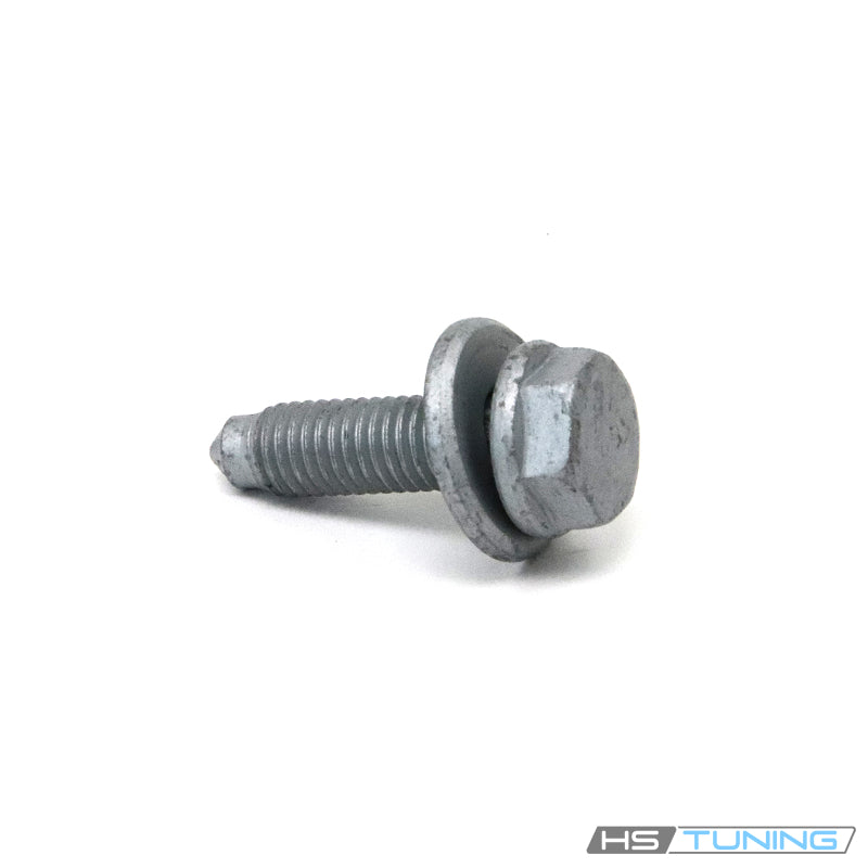 N-906-484-02 Genuine VW/Audi Rear Upper Shock Mount Bolt, external hex bolt and attached washer, repeated original gallery photo 2